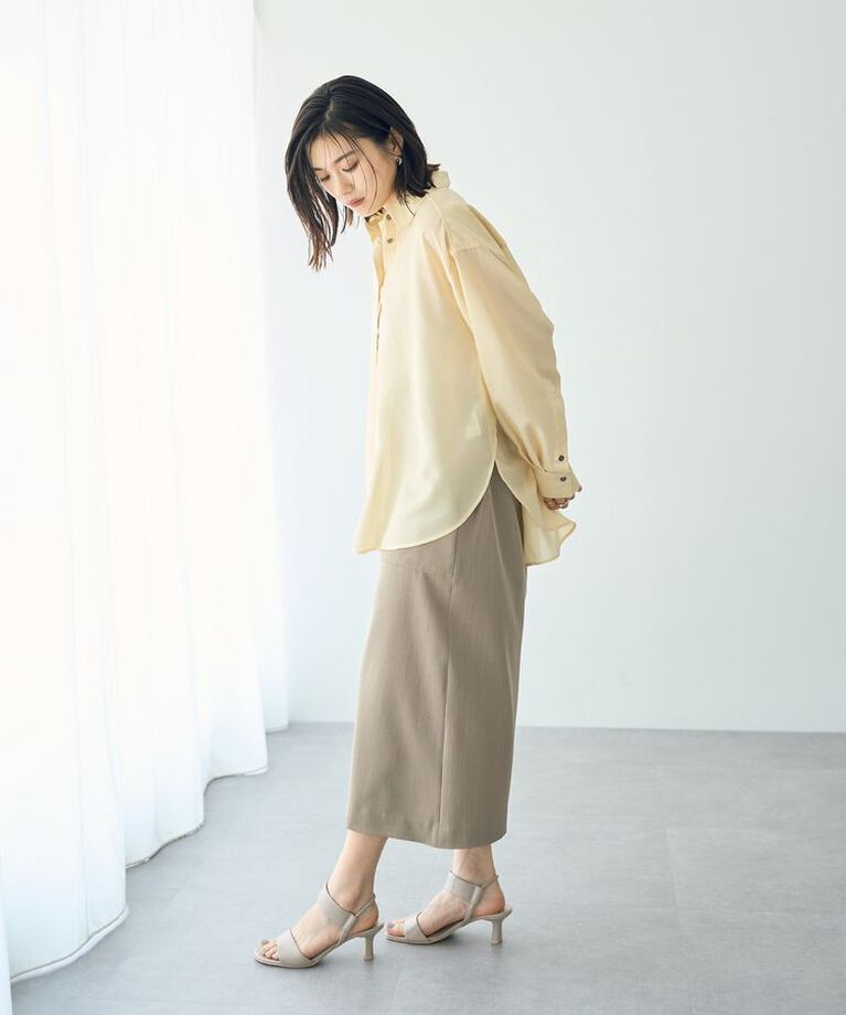 YECCA VECCA「サイドスリットシアーシャツ」|シャツ・ブラウス|