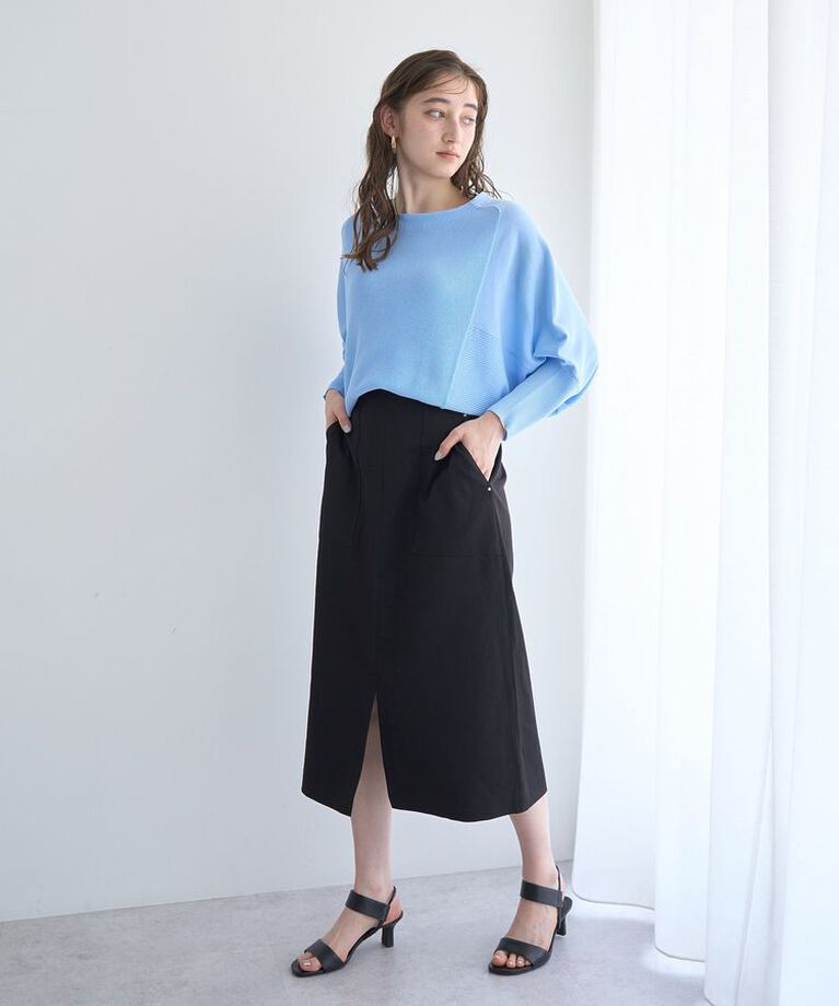 YECCA VECCA「【尾崎紗代子さん着用】ハイウエストナロースカート」|タイト|