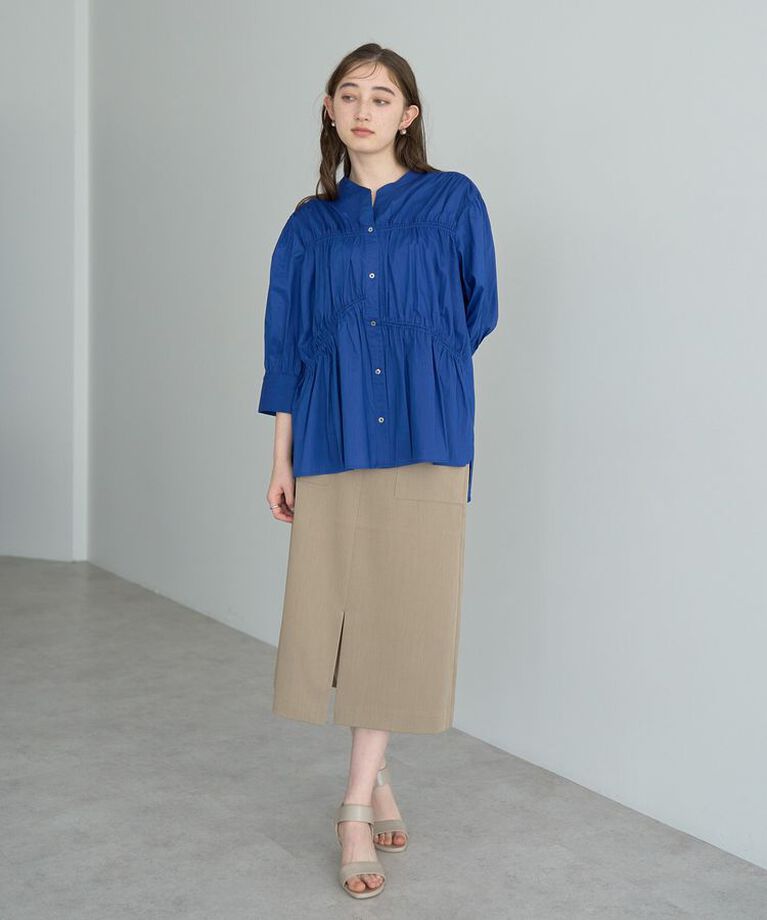 YECCA VECCA「【尾崎紗代子さん着用】ハイウエストナロースカート」|タイト|