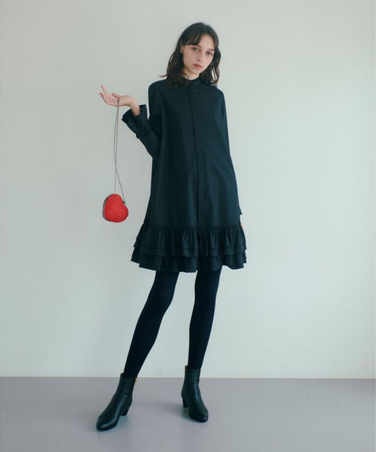 LOULOU WILLOUGHBY「【LOULOU WILLOUGHBY】ティアードフリルワンピース」|ワンピース|ブラック