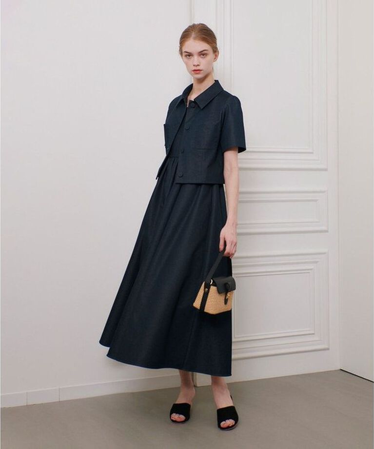 LOULOU WILLOUGHBY「◇【LOULOU WILLOUGHBY】シャンブレーベアワンピース」|ワンピース|