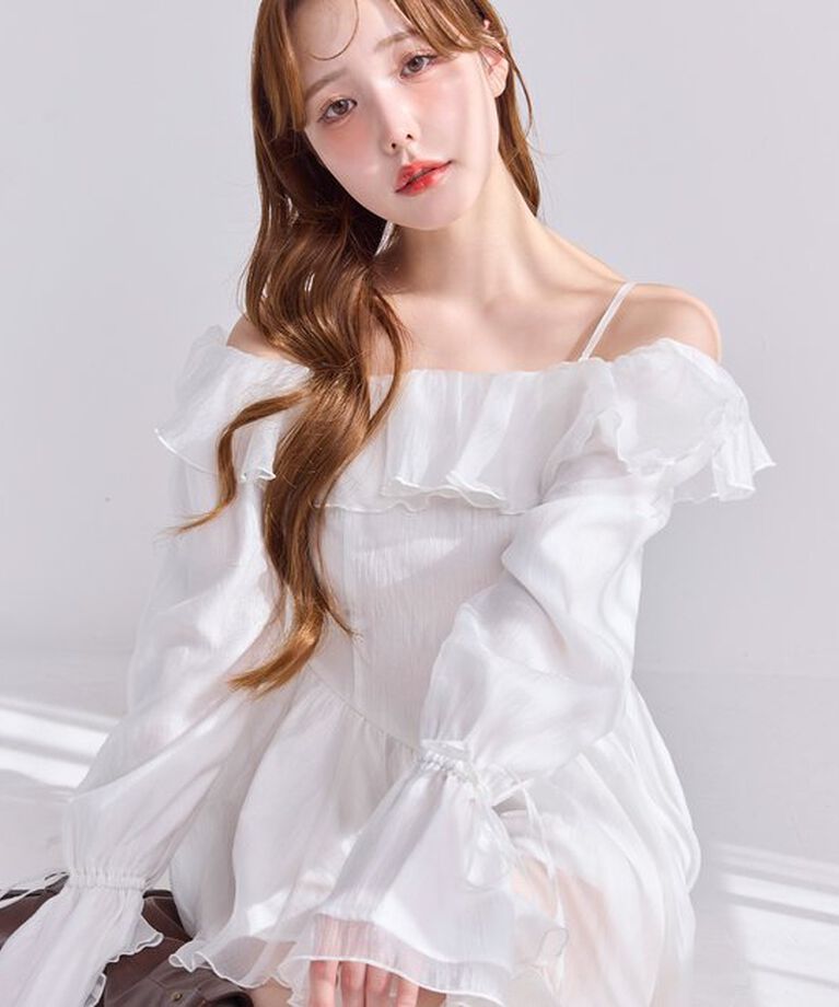  「【Dreamy collection】シアーオフショルチュニック」|シャツ・ブラウス|