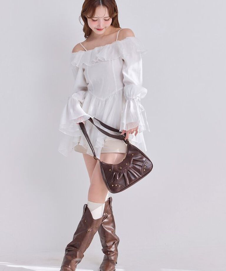  「【Dreamy collection】シアーオフショルチュニック」|シャツ・ブラウス|