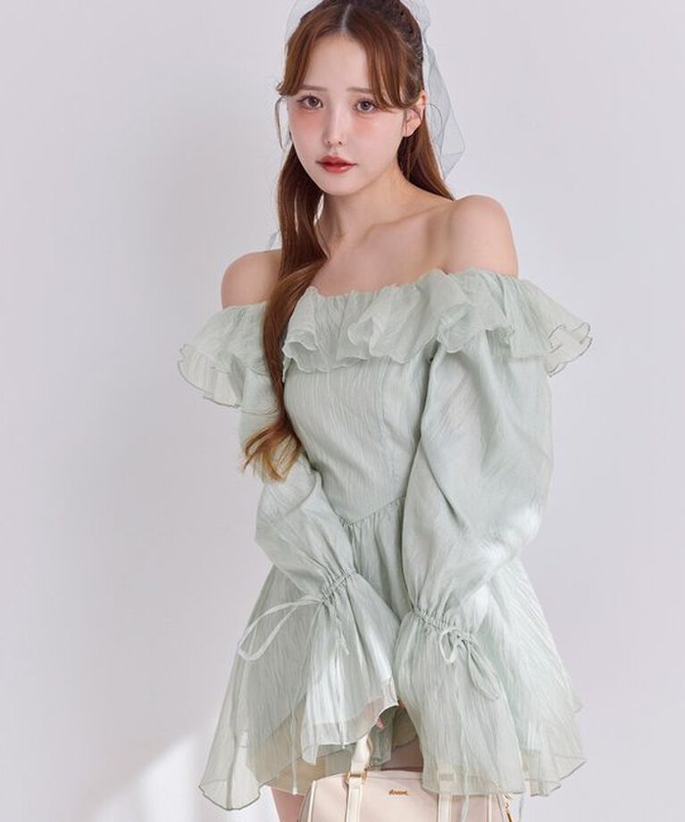  「【Dreamy collection】シアーオフショルチュニック」|シャツ・ブラウス|