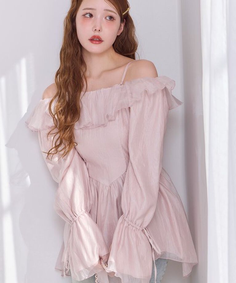  「【Dreamy collection】シアーオフショルチュニック」|シャツ・ブラウス|