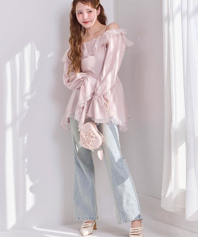  「【Dreamy collection】シアーオフショルチュニック」|シャツ・ブラウス|