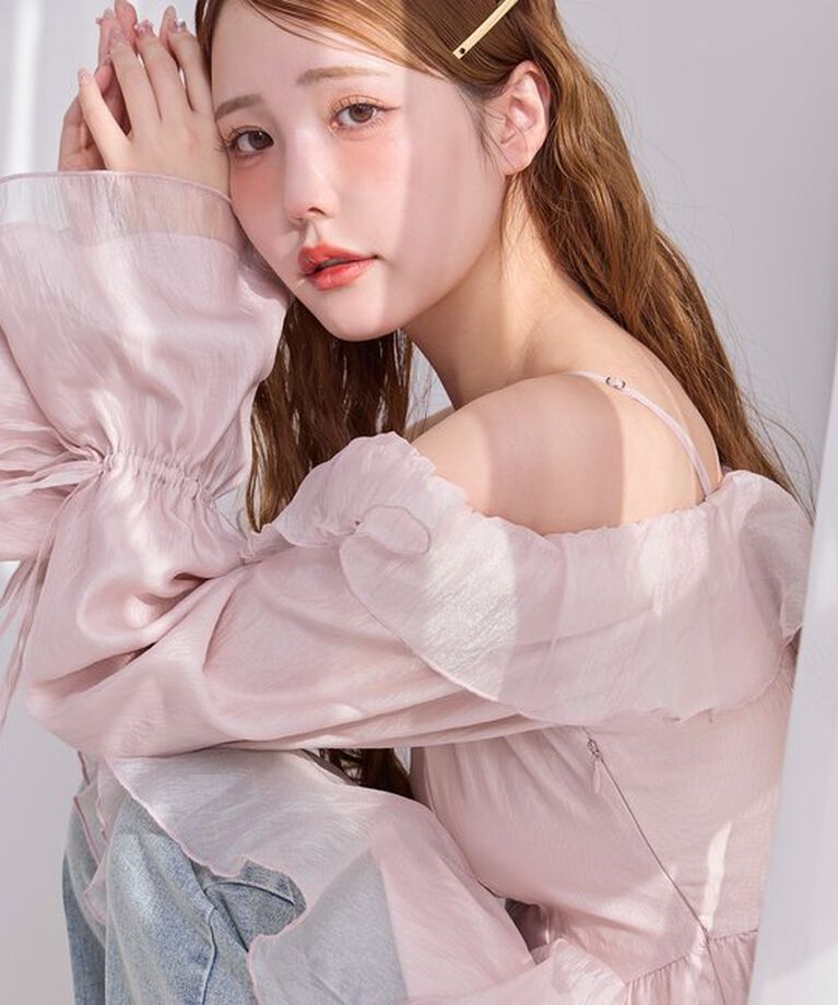  「【Dreamy collection】シアーオフショルチュニック」|シャツ・ブラウス|