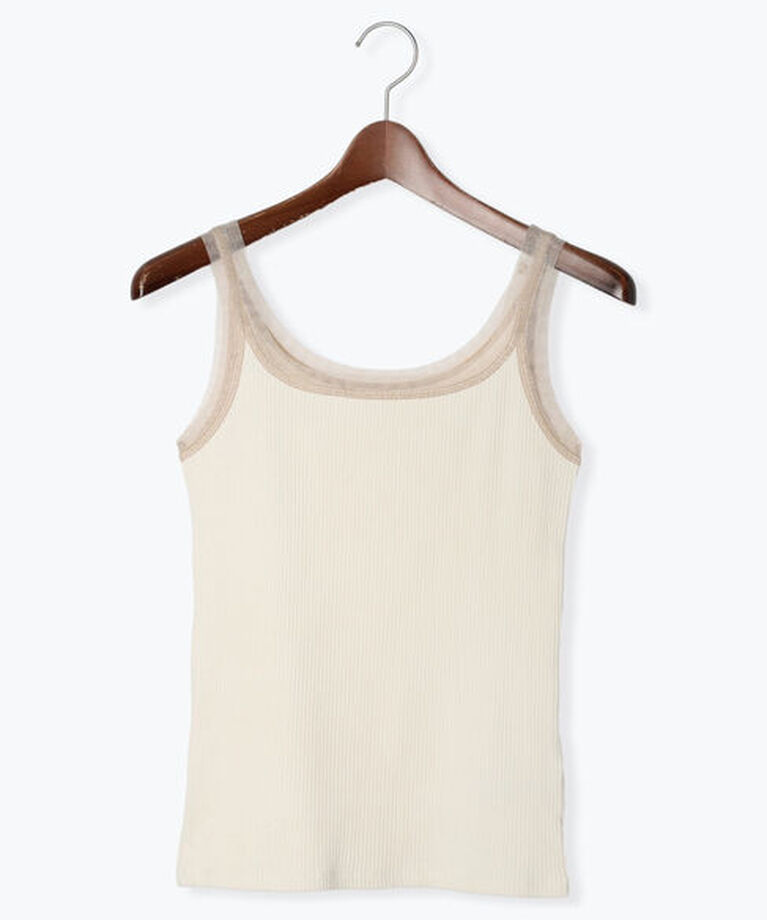 Te chichi「2WAYチュールショルダータンクトップ」|Tシャツ・カットソー|
