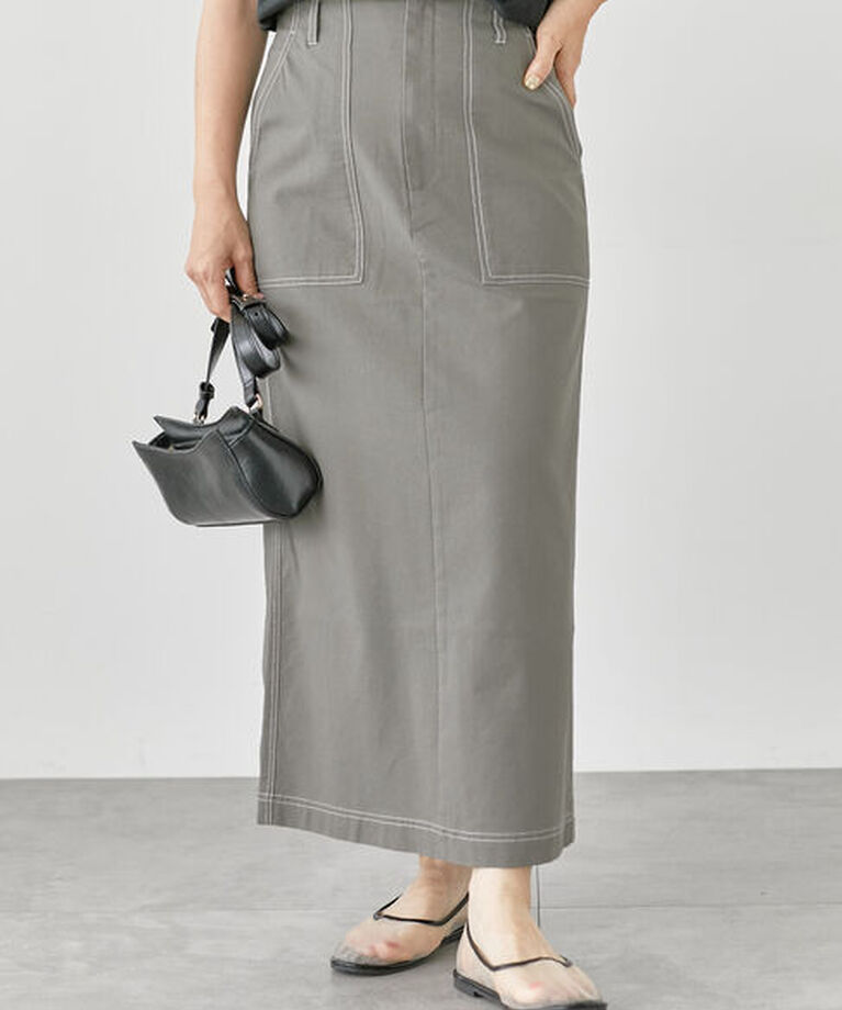 Lugnoncure「配色ステッチスカート《2025summer catalog item》」|スカート|
