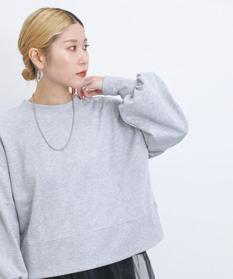 Samansa Mos2 blue「◎前後2wayダブルジップスウェット」|Tシャツ・カットソー|