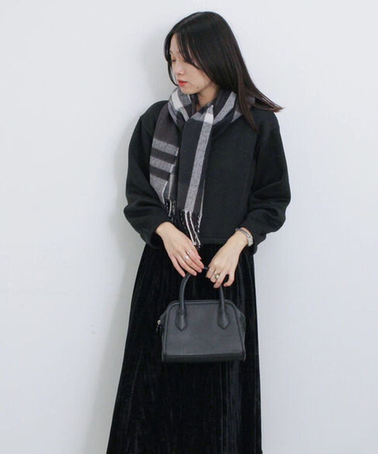 Samansa Mos2 blue「異素材ドッキングワンピース」|ワンピース|