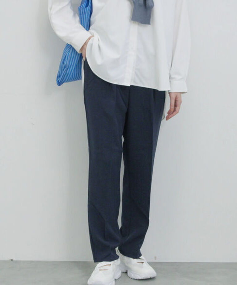Samansa Mos2 blue「【イージーケア・吸水速乾】マルチスタイルテーパードパンツ」|その他|