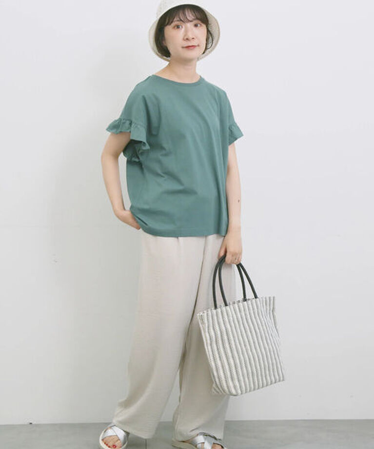 Samansa Mos2 blue「【接触冷感】イージーパンツ」|その他|