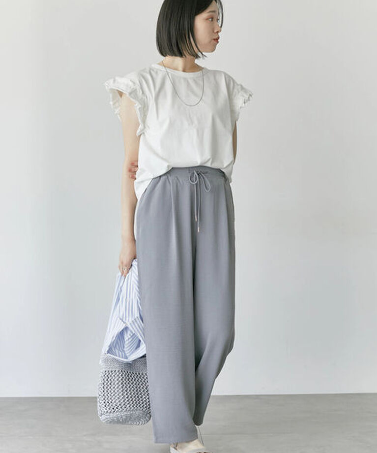 Samansa Mos2 blue「【接触冷感】イージーパンツ」|その他|