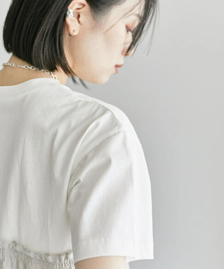 Samansa Mos2 blue「アソートドッキングプルオーバー」|Tシャツ・カットソー|