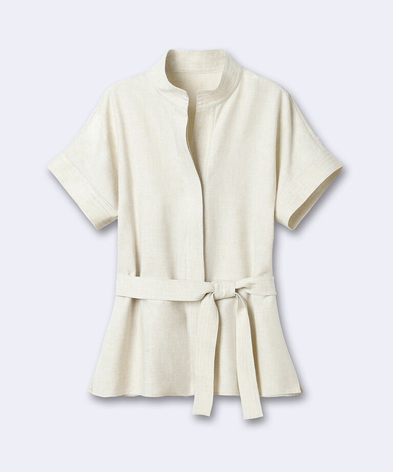 INED「《INEDIT》スキッパーネックブラウス」|シャツ・ブラウス|アイボリー2