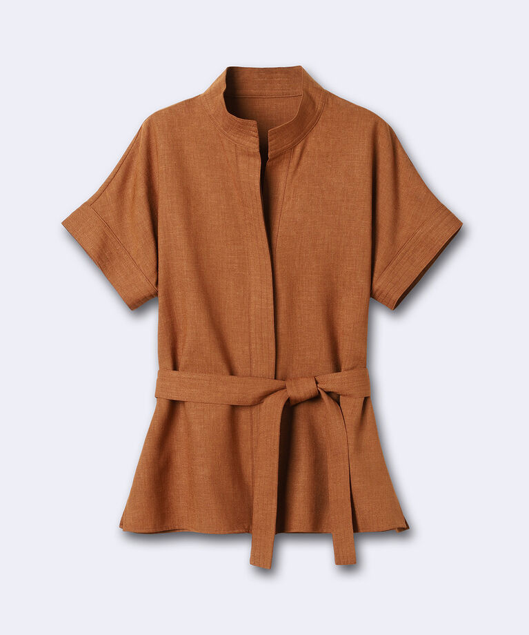 INED「《INEDIT》スキッパーネックブラウス」|シャツ・ブラウス|