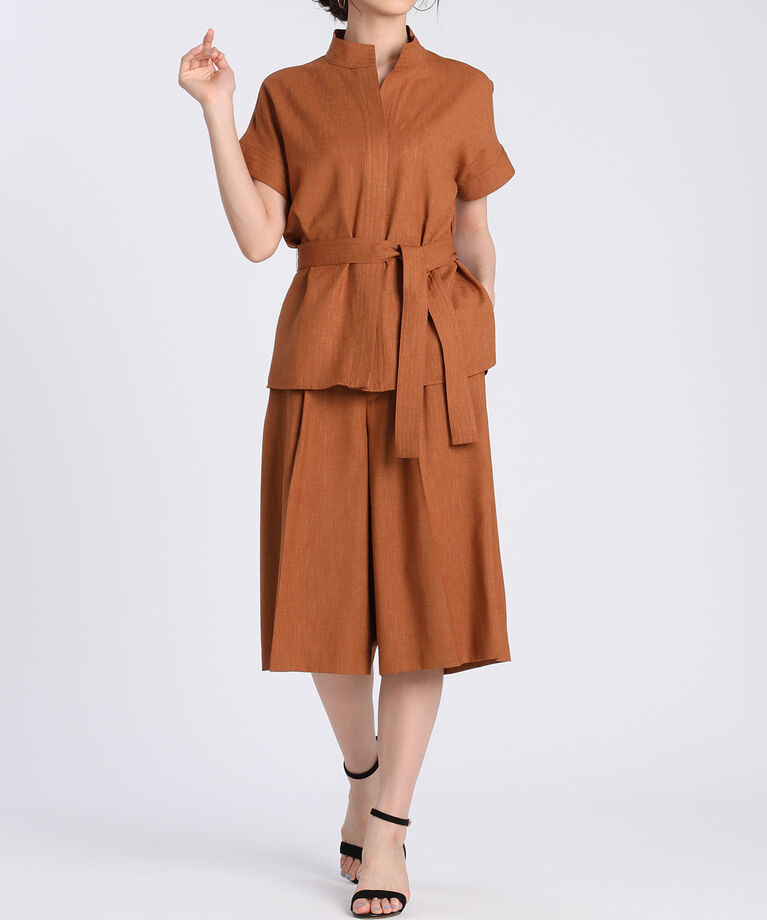 INED「《INEDIT》スキッパーネックブラウス」|シャツ・ブラウス|