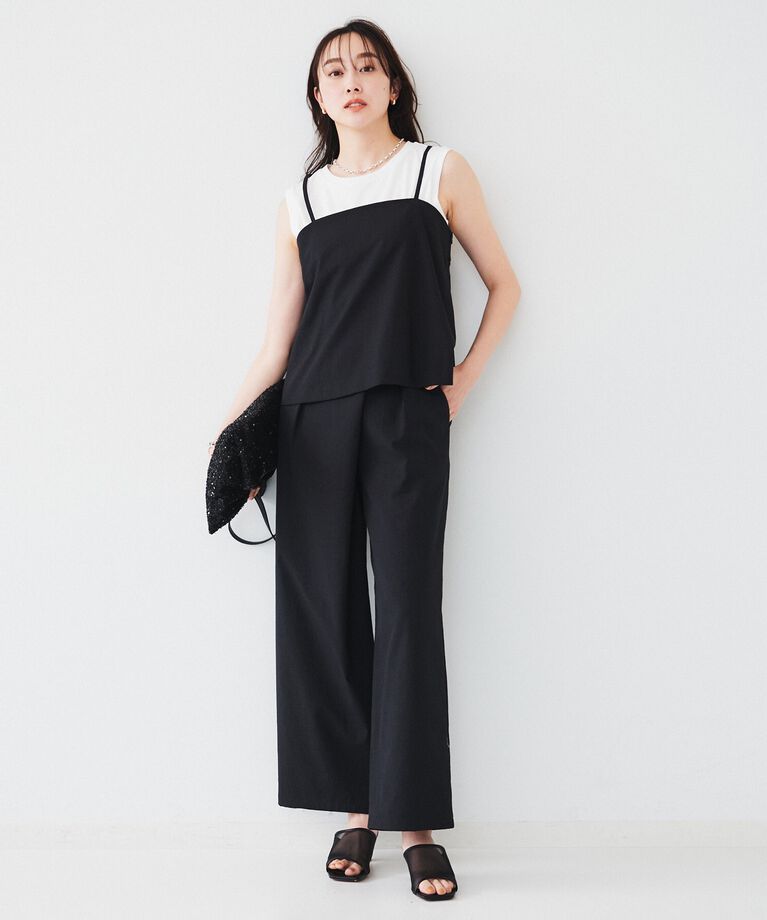 UNTITLED「【セットアップ可能】フロントラップ ワイドパンツ」|その他|