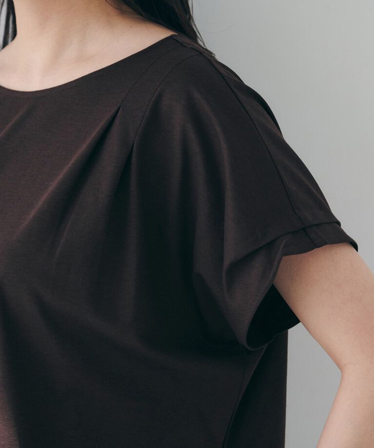 UNTITLED「【洗える】タック入りフレンチスリーブプルオーバー」|Tシャツ・カットソー|