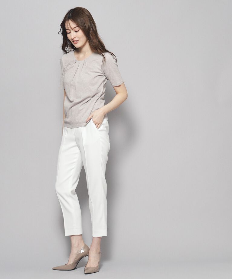 COUP DE CHANCE「【洗える／日本製／ラメ入り】上品ラウンドネックプルオーバー」|Tシャツ・カットソー|