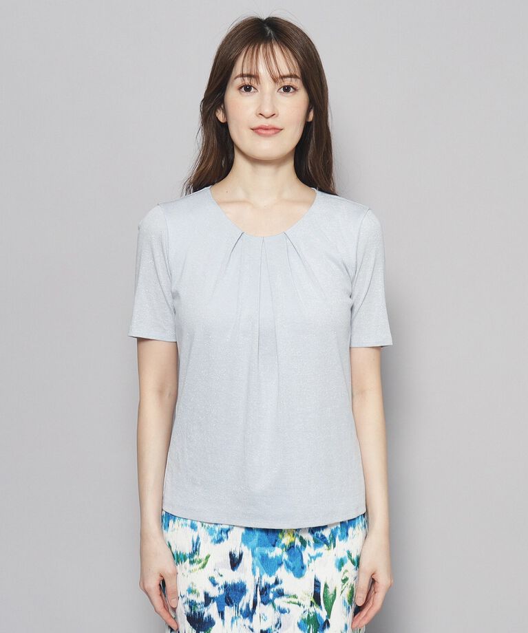 COUP DE CHANCE「【洗える／日本製／ラメ入り】上品ラウンドネックプルオーバー」|Tシャツ・カットソー|