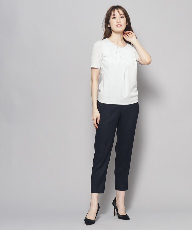 COUP DE CHANCE「【洗える／日本製／ラメ入り】上品ラウンドネックプルオーバー」|Tシャツ・カットソー|