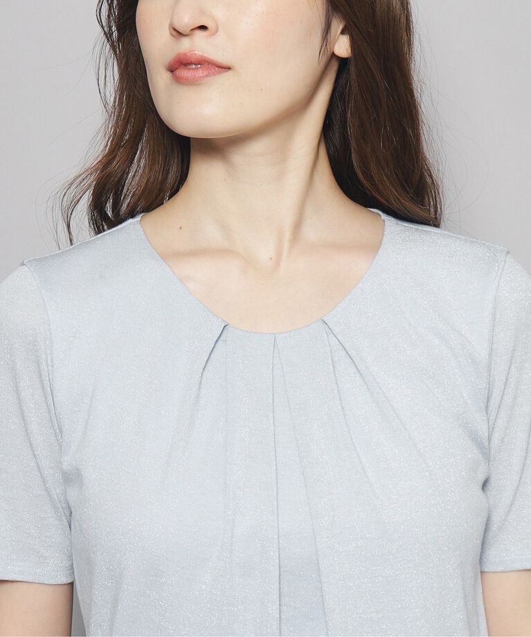 COUP DE CHANCE「【洗える／日本製／ラメ入り】上品ラウンドネックプルオーバー」|Tシャツ・カットソー|
