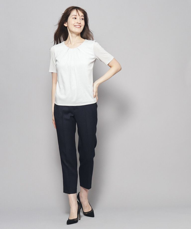 COUP DE CHANCE「【洗える／日本製／ラメ入り】上品ラウンドネックプルオーバー」|Tシャツ・カットソー|