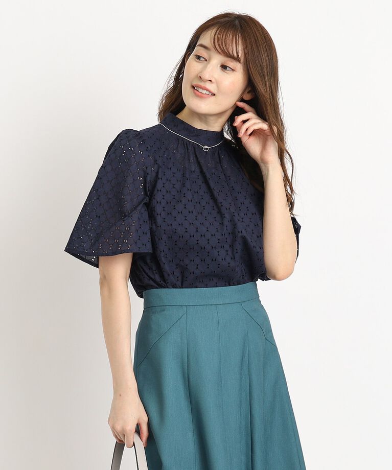 COUP DE CHANCE「【洗える／日本製】夏スタイルが華やく！ローンレース素材のブラウス」|シャツ・ブラウス|ﾈｲﾋﾞｰ(094)