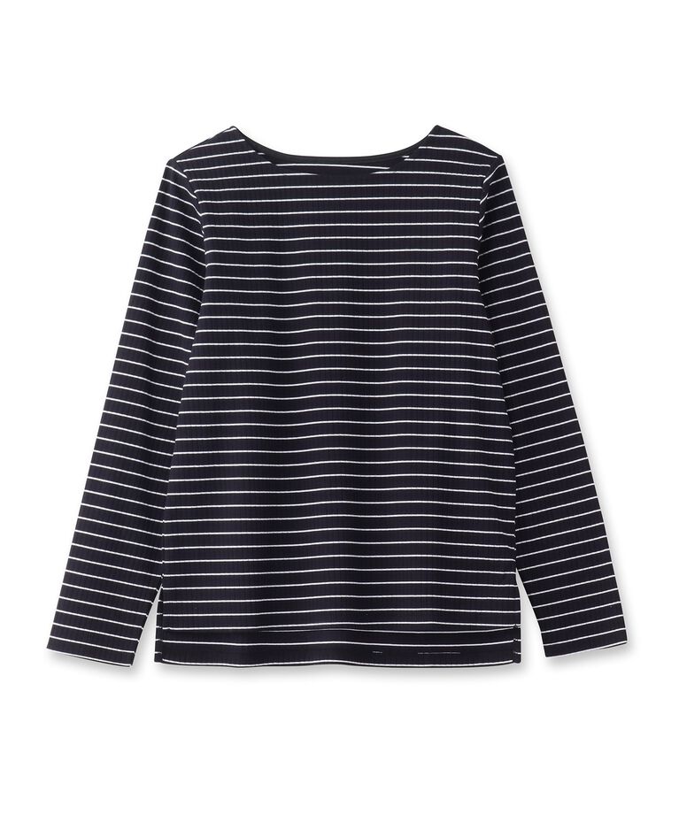 Reflect「【SALE/マシンウォッシュ】すっきりリブ風ボーダーカットソー」|Tシャツ・カットソー|