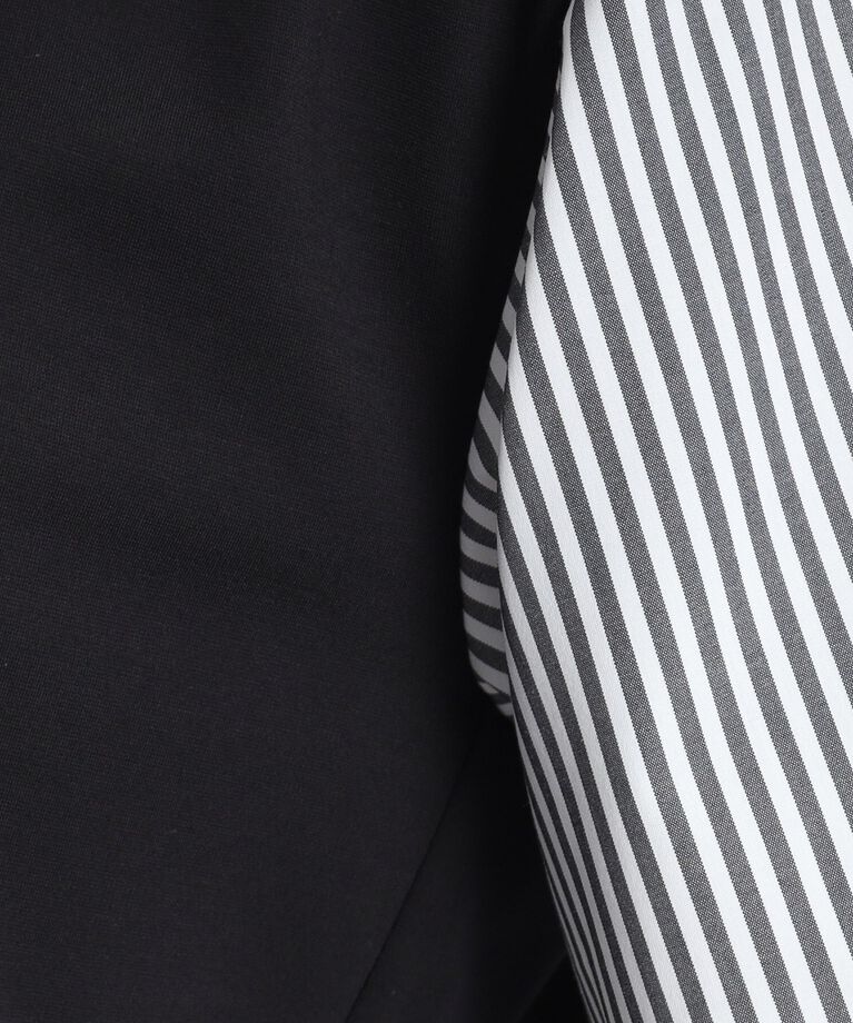 Reflect「【夏SALE／人気商品の夏バージョン！UVカット／接触冷感／洗える】ストライプスリーブカットソー」|Tシャツ・カットソー|