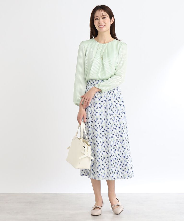 Reflect「【春SALE／手洗い可】シアーシャドーストライプブラウス」|シャツ・ブラウス|