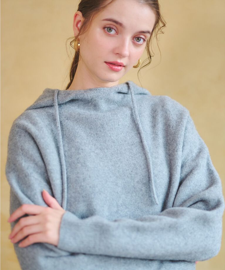DRESSTERIOR「【限定カラーあり】カシミヤブレンドフードニット」|ニット・セーター|
