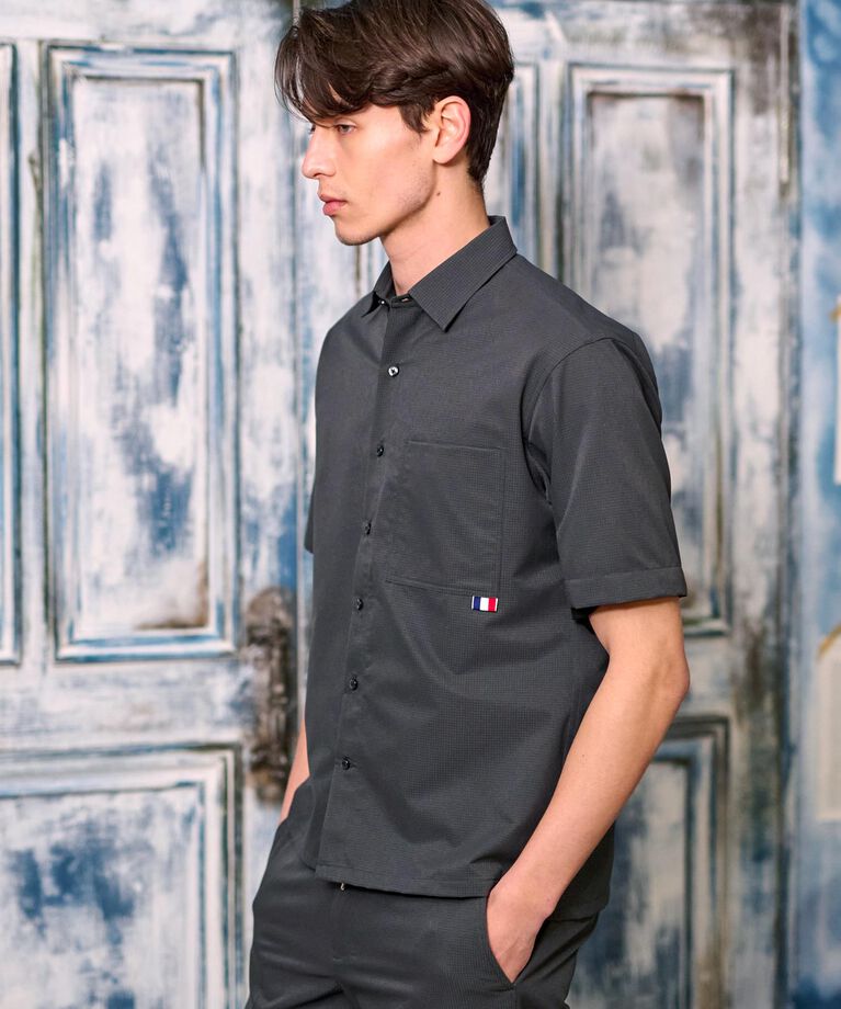 DRESSTERIOR「【セットアップ可/撥水性/UVカット/Safari5月号掲載】COOL DOTS ショートスリーブシ」|シャツ・ブラウス|