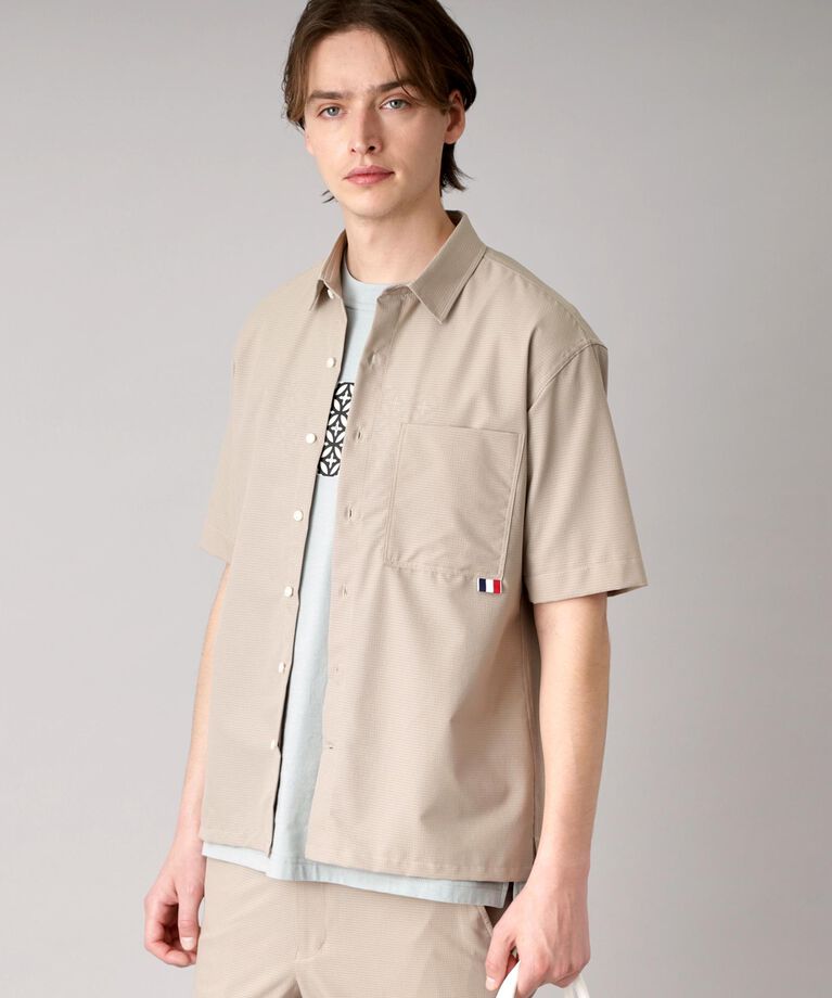 DRESSTERIOR「【セットアップ可/撥水性/UVカット/Safari5月号掲載】COOL DOTS ショートスリーブシ」|シャツ・ブラウス|ベージュ(052)