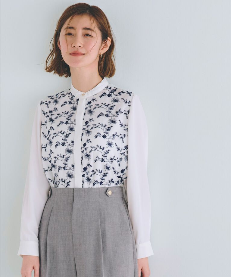 grove「刺繍シャツブラウス」|シャツ・ブラウス|オフホワイト(503