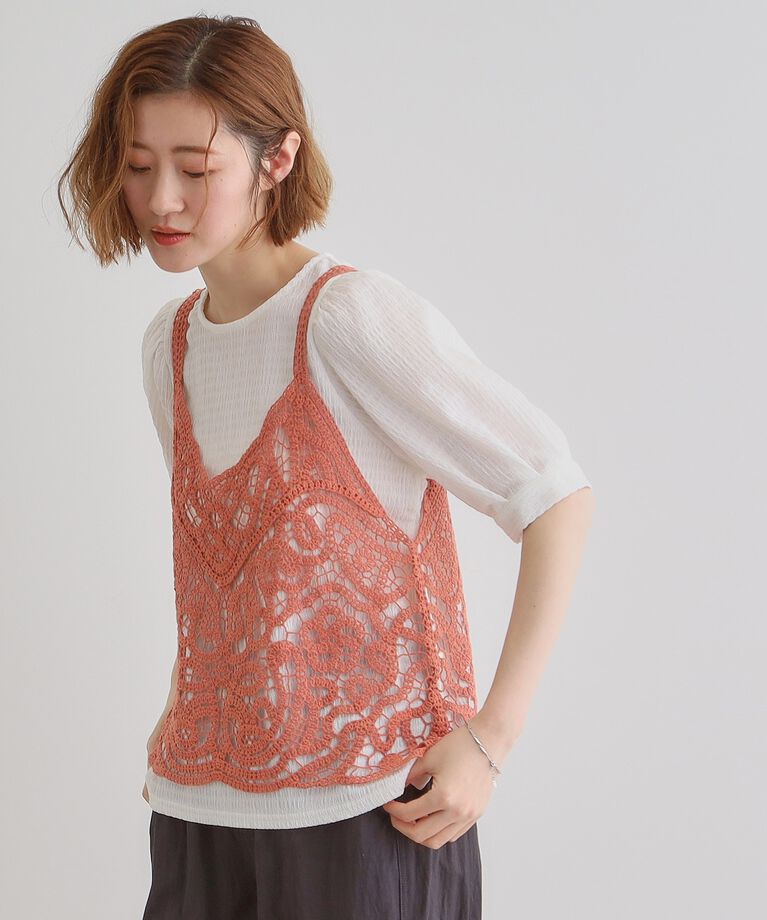 grove「1枚でお洒落に決まるレースビスチェ×ブラウスSET」|シャツ・ブラウス|
