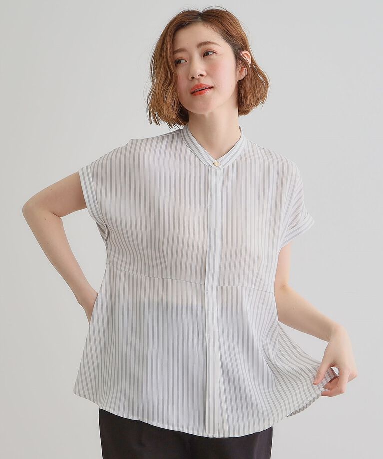 grove「きちんと感もこなれ感も1枚で叶う　優秀ペプラムシャツブラウス」|シャツ・ブラウス|オフ×スミクロ(30