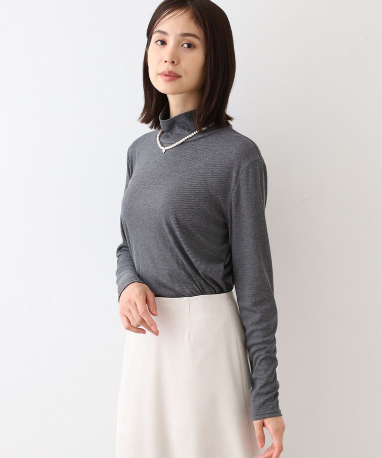 INDIVI「【洗える／インナー活躍！】ハイネックカットソートップス」|Tシャツ・カットソー|