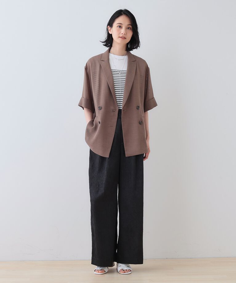 INDIVI「春SALE！【サスペンダー付き】2WAYクラッシュサテンパンツ」|その他|