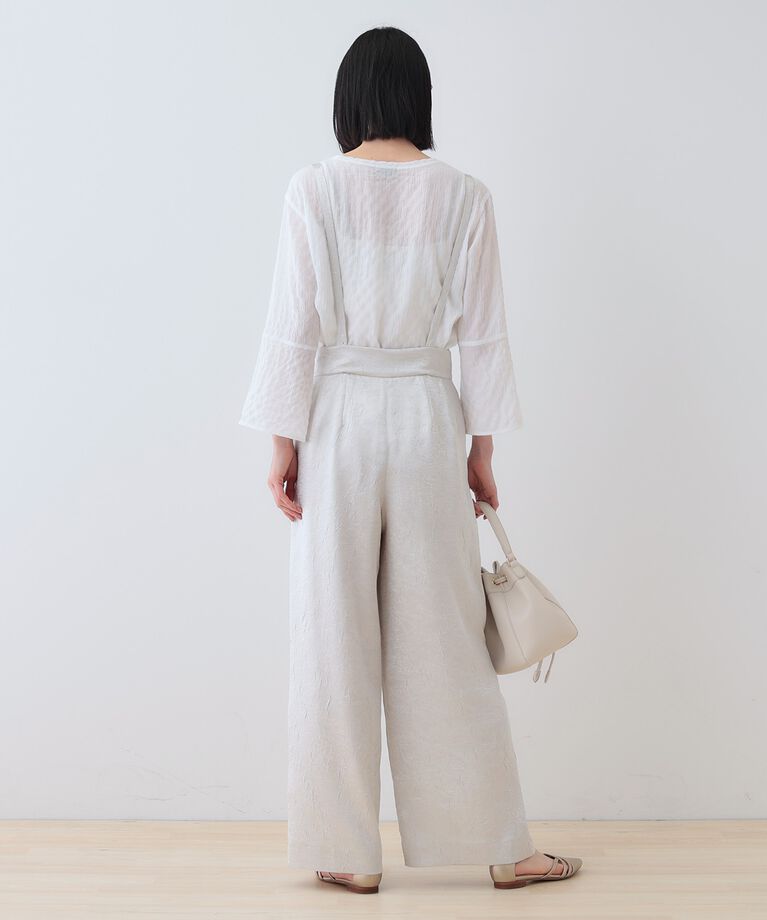 INDIVI「春SALE！【サスペンダー付き】2WAYクラッシュサテンパンツ」|その他|