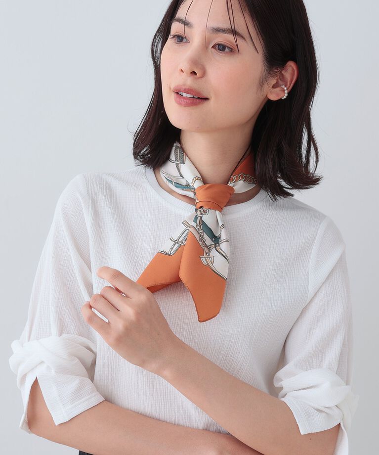 INDIVI「【洗える／吸水速乾／UVケア】ねじりデザイン袖カットソー」|Tシャツ・カットソー|