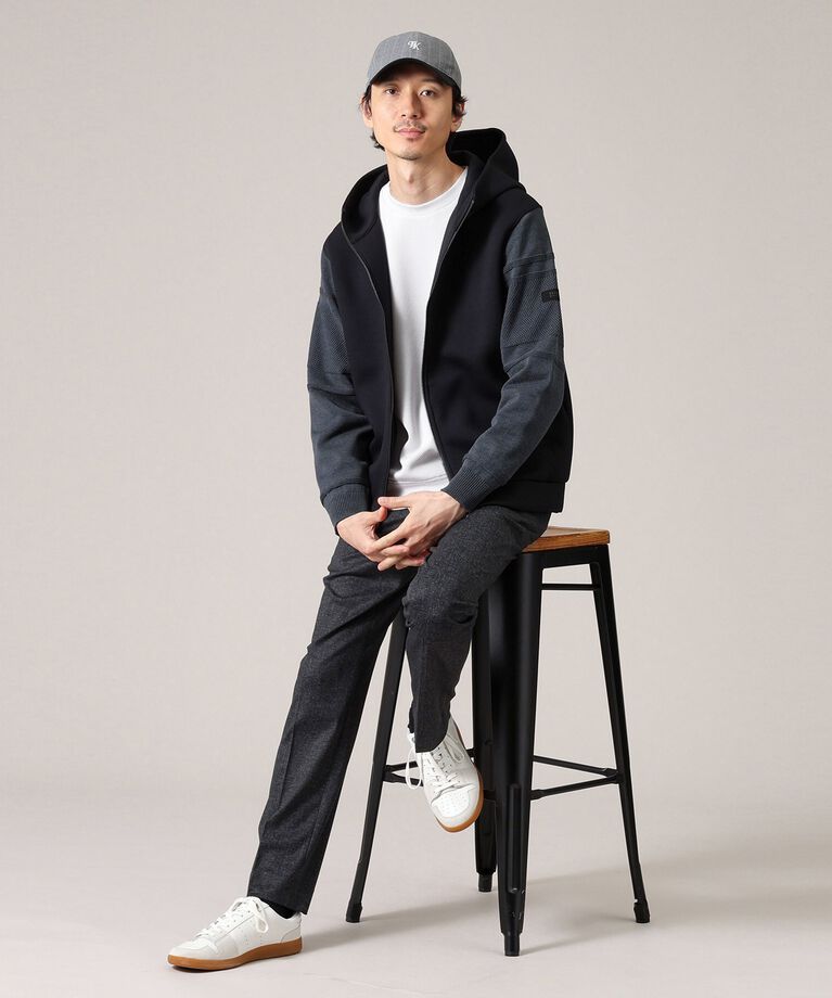 TAKEO KIKUCHI「【Made in JAPAN】ニットスリーブ ジップアップ パーカー」|パーカー|