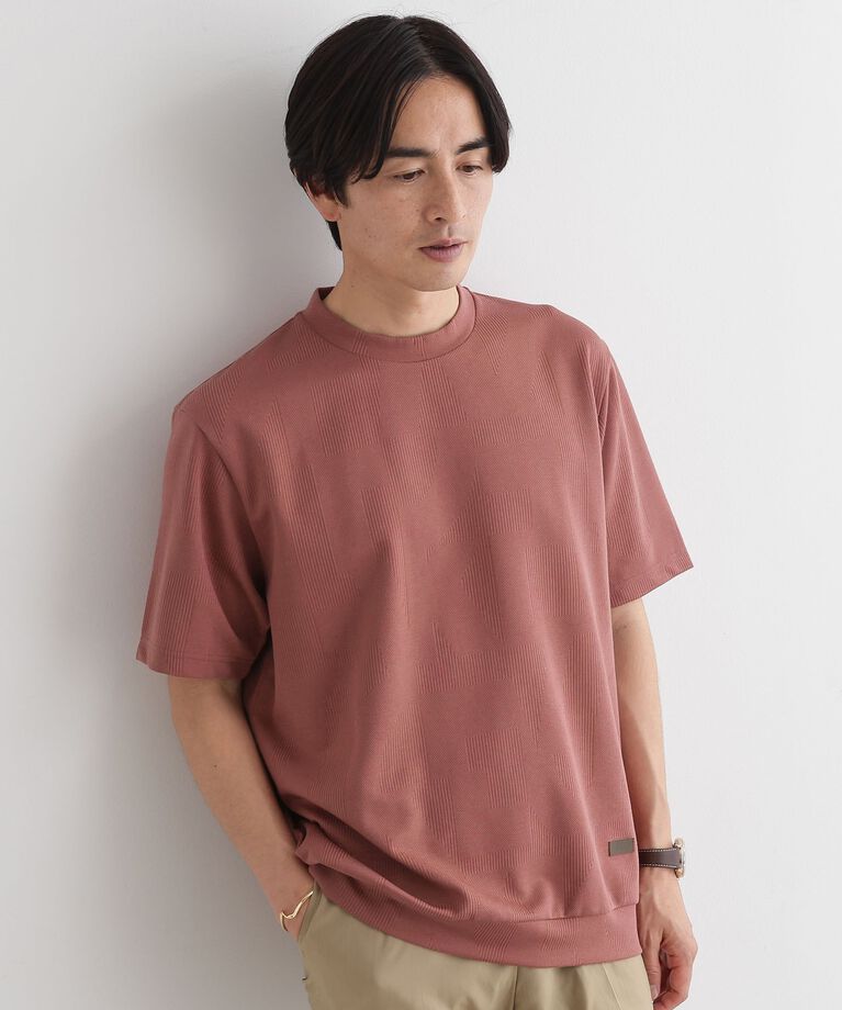 TAKEO KIKUCHI「【尾州ファブリック】 スライドパズル柄 ポンチ プルオーバー」|Tシャツ・カットソー|レッド(061)