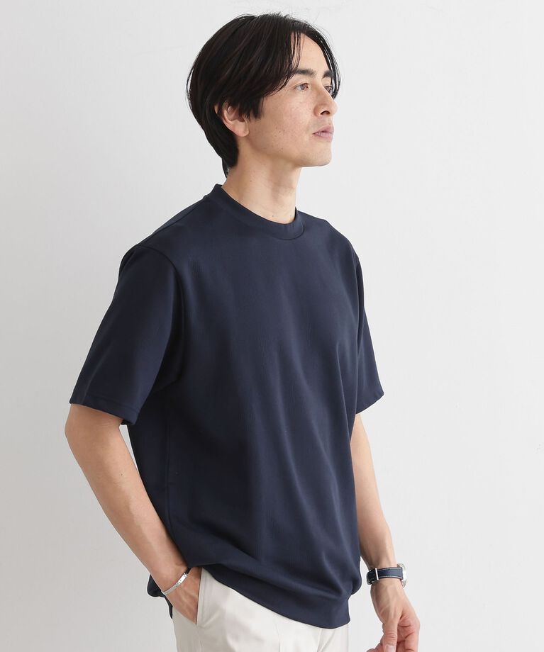 TAKEO KIKUCHI「【尾州ファブリック】 スライドパズル柄 ポンチ プルオーバー」|Tシャツ・カットソー|ネイビー(094)