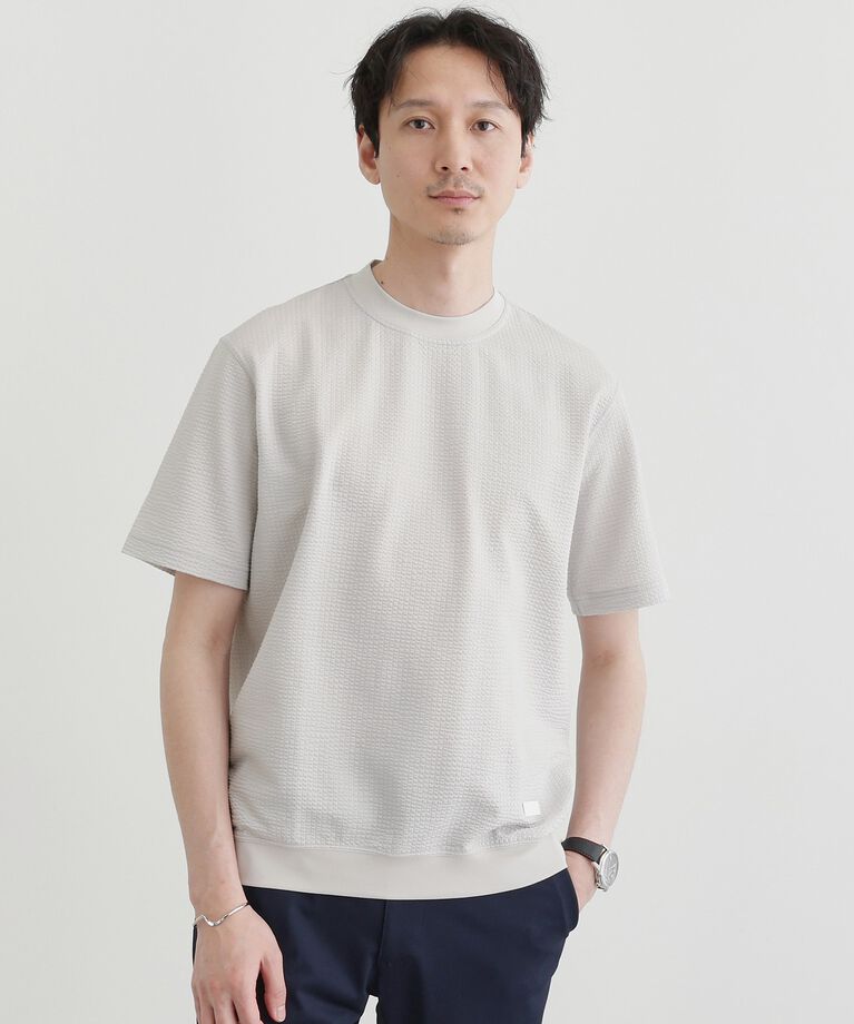 TAKEO KIKUCHI「【抗菌防臭】サッカージャージプルオーバー」|Tシャツ・カットソー|グレー(012)