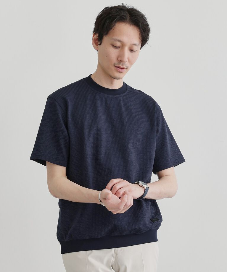 TAKEO KIKUCHI「【抗菌防臭】サッカージャージプルオーバー」|Tシャツ・カットソー|ブルー(093)