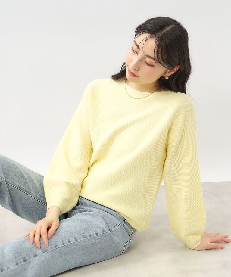 index「≪XS-LLsize≫ 5color ボートネックニット/オーガニックコットン【UV/洗濯機洗い可】」|ニット・セーター|ﾗｲﾄｲｴﾛｰ(030)