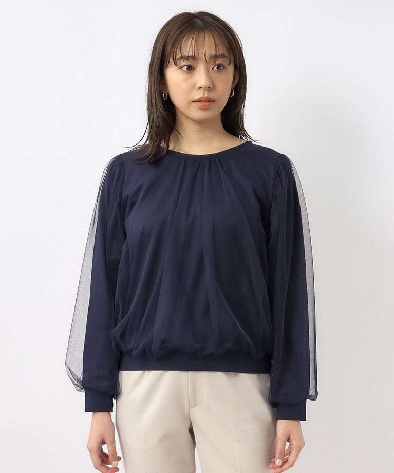 index「≪S-LLsize≫ チュールレイヤードトップス【洗濯機洗い可】」|Tシャツ・カットソー|